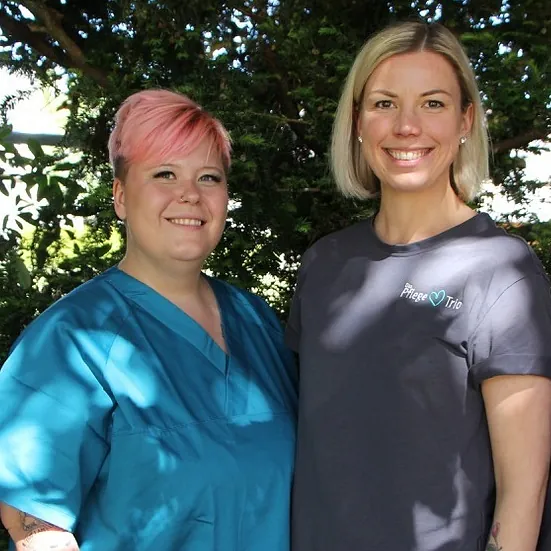 Sarah und Maria sind Mitarbeiterinnen der Tagespflege